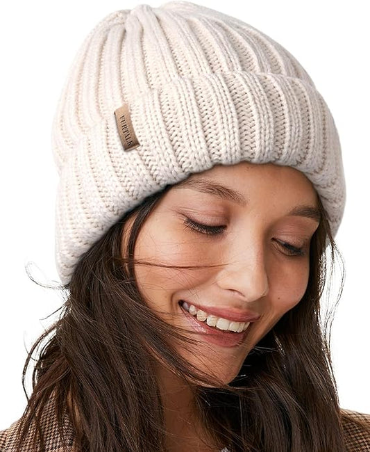 Beanies Hats Winter Hats for Women Fleece Lined Beanie Knit Chunky Womens Snow Cap