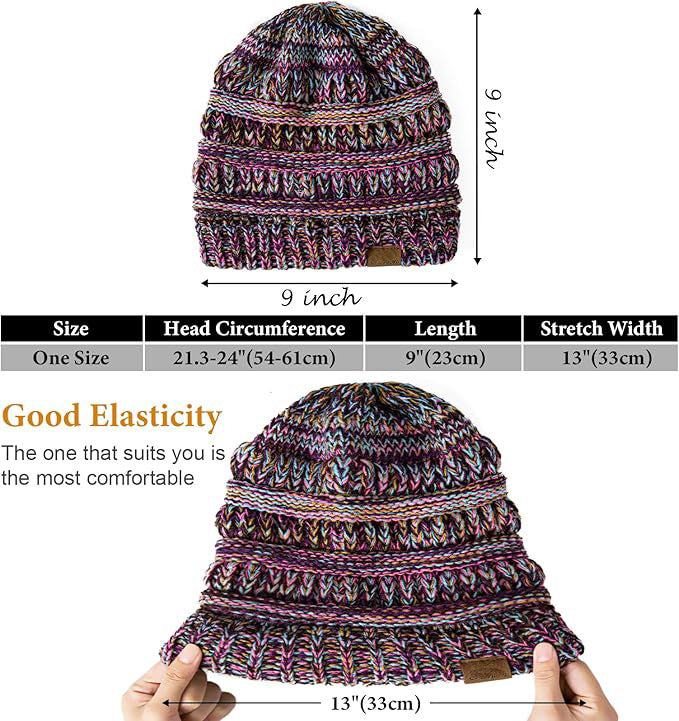 Womens Winter Hat - Warm Chunky Cable Knit Beanies - Winter Beanie Hats for Women
