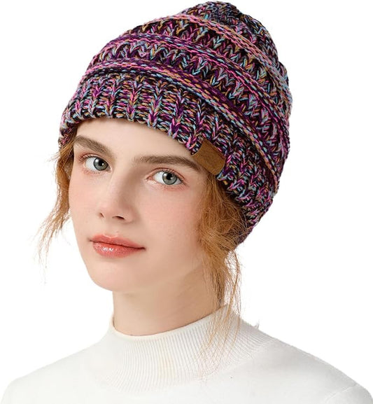 Womens Winter Hat - Warm Chunky Cable Knit Beanies - Winter Beanie Hats for Women